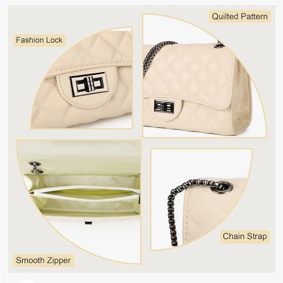 Quilted dual Crossbody shoulder purse~ - Picture 9 of 10